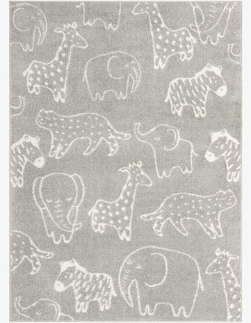 Gray Whimsy Kids Rug