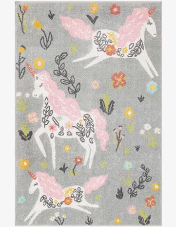 4' x 6' Unicorns Whimsy Kids Rug