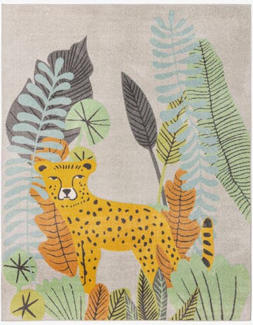 7' 10 x 10' Leopard Whimsy Kids Rug