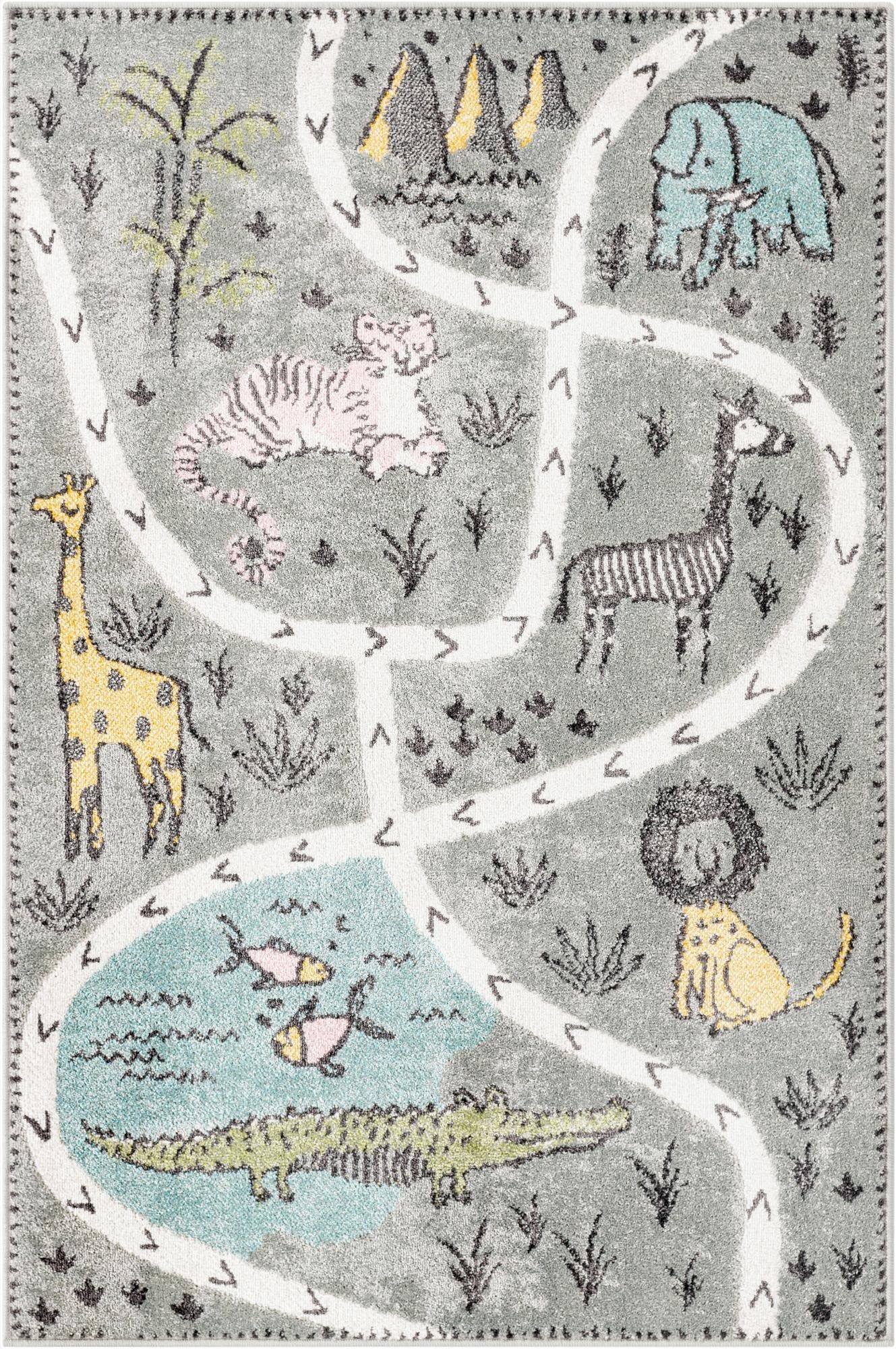 4' x 6' Animals Whimsy Kids Rug