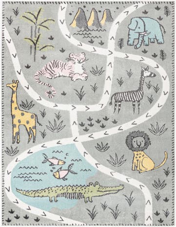 7' 10 x 10' Animals Whimsy Kids Rug