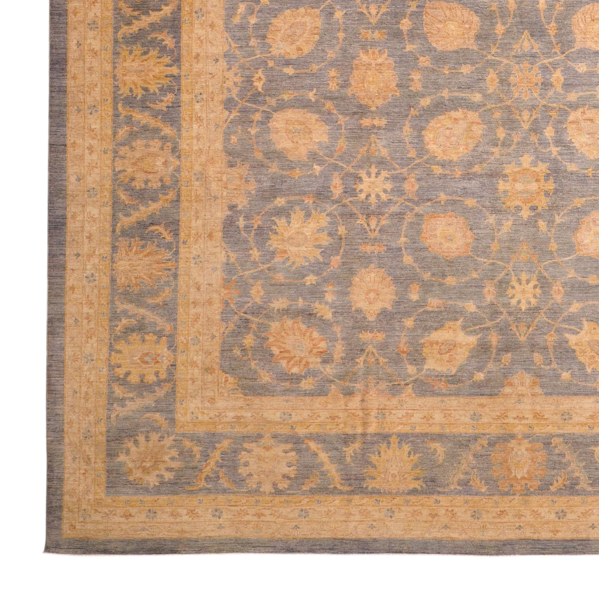 13' 7 x 16' 6 Hand Knotted Ziegler Oriental Rug