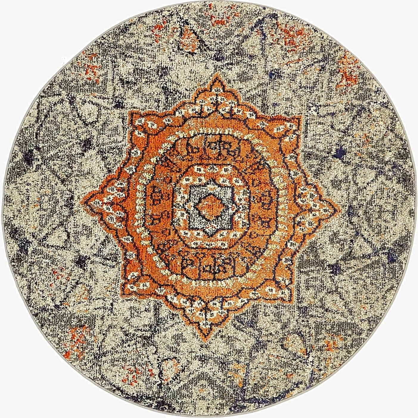 4' x 4'  Washable Arte Round Rug