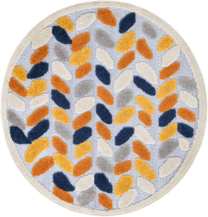3' 3 x 3' 3 Easy-Clean Aruba Indoor / Outdoor Round Rug