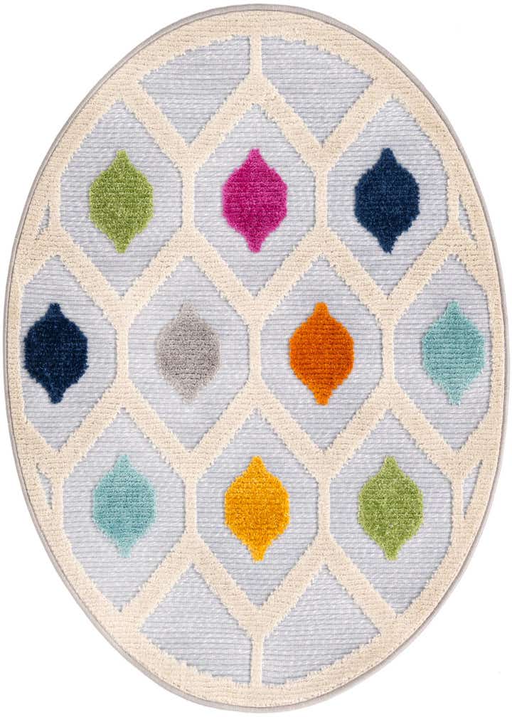 3' 3 x 3' 3 Easy-Clean Aruba Indoor / Outdoor Round Rug