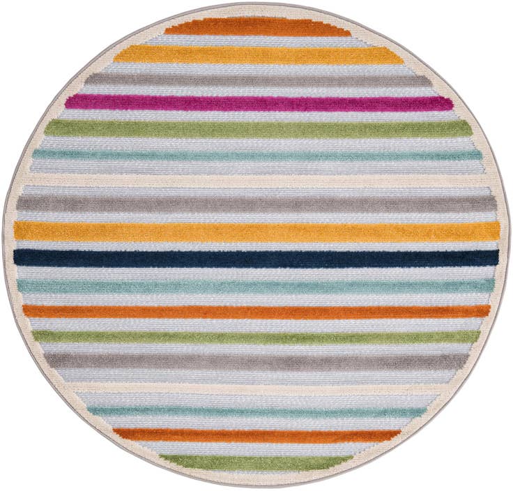 Detail image of 5' 3 x 5' 3 Easy-Clean Aruba Indoor / Outdoor Round Rug