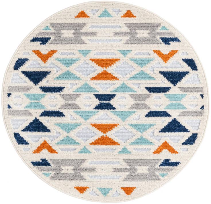 Detail image of 3' 3 x 3' 3 Easy-Clean Aruba Indoor / Outdoor Round Rug