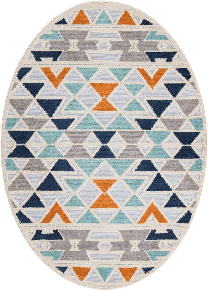 5' 3 x 5' 3 Easy-Clean Aruba Indoor / Outdoor Round Rug