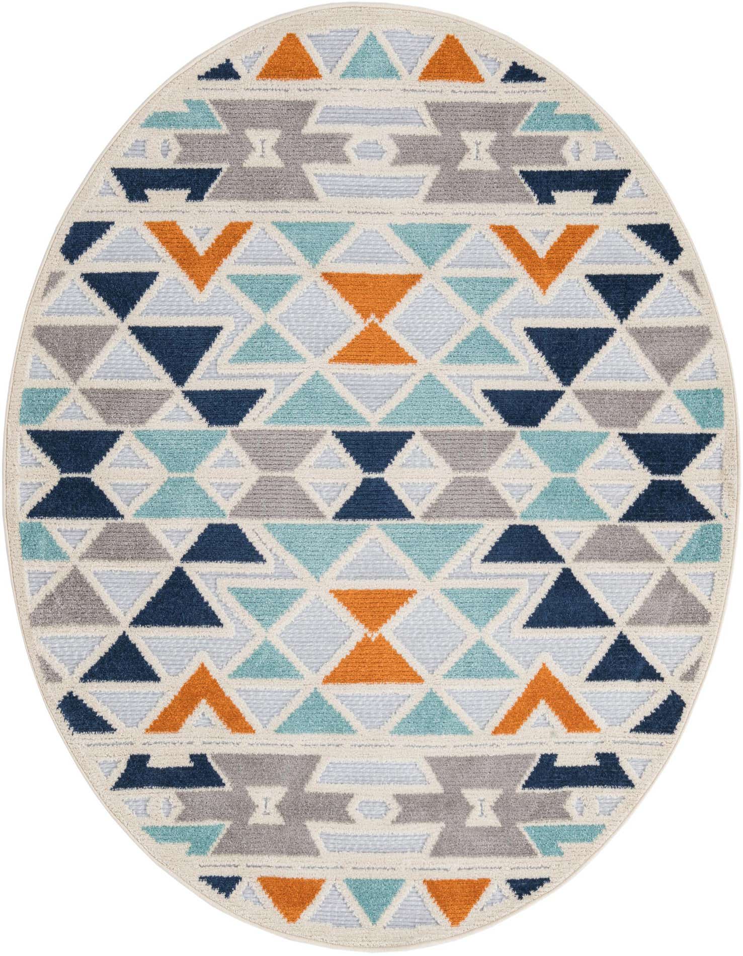 5' 3 x 5' 3 Easy-Clean Aruba Indoor / Outdoor Round Rug