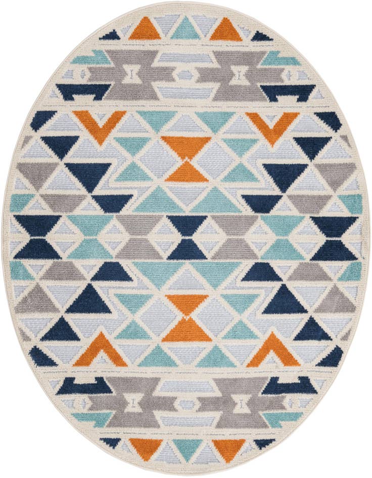 Detail image of 5' 3 x 5' 3 Easy-Clean Aruba Indoor / Outdoor Round Rug