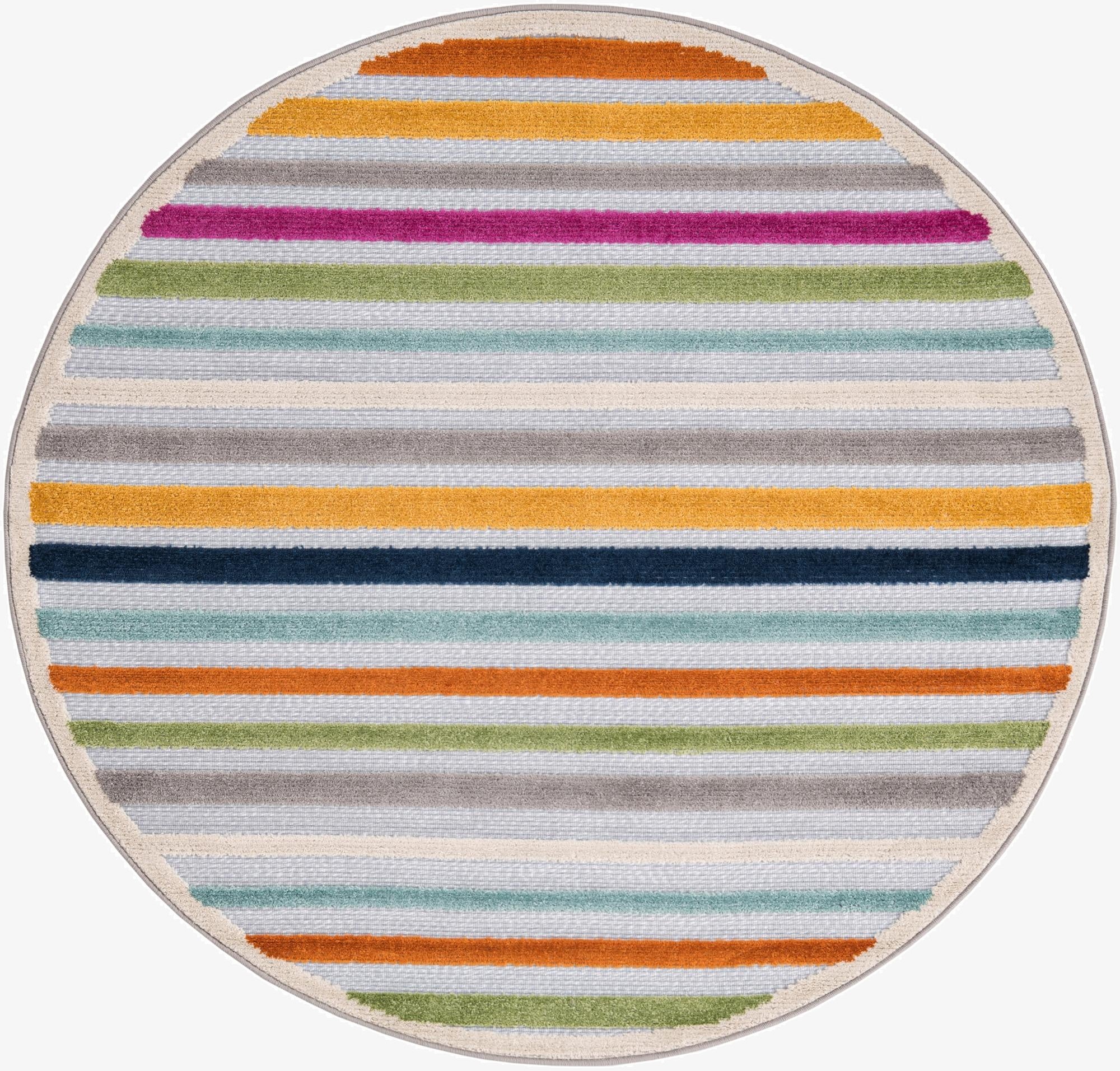 5' 3 x 5' 3  Washable Aruba Indoor / Outdoor Round Rug