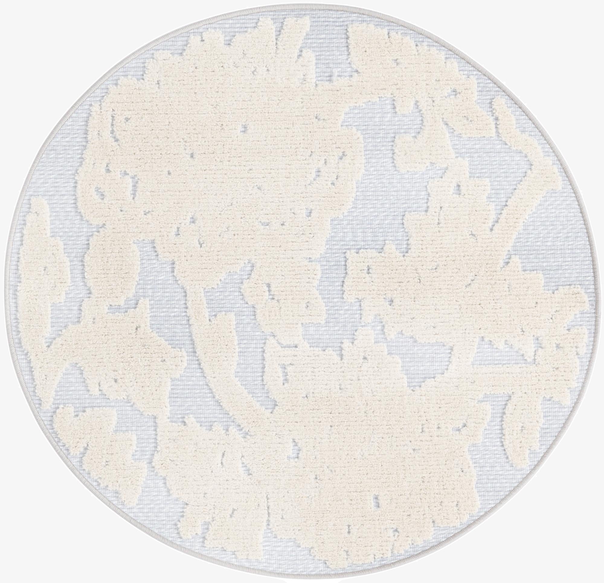 3' 3 x 3' 3  Washable Aruba Indoor / Outdoor Round Rug