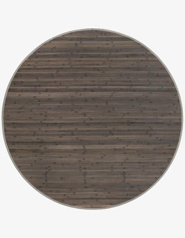 Gray Bamboo Round Rug