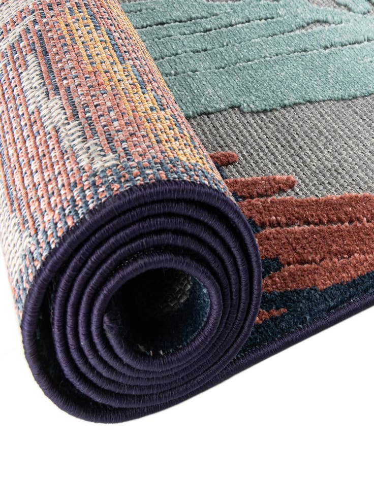 Detail image of 5' 3 x 5' 3 Easy-Clean Belize Indoor / Outdoor Round Rug