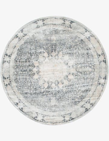 Gray Berkshire Round Rug