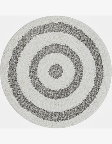 Gray Boho Round Rug