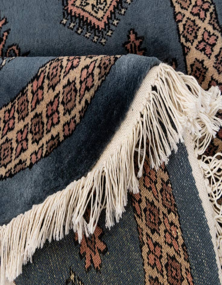 Detail image of 2' 6 x 2' 6  Hand Knotted Bokhara Oriental Wool Round Rug