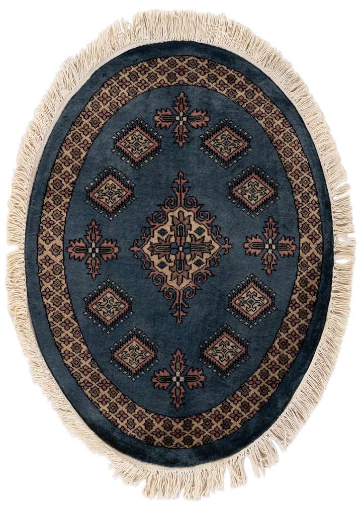 2' 6 x 2' 6 Hand Knotted Bokhara Oriental Wool Round Rug