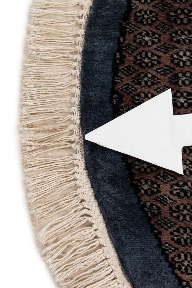 3' 1 x 3' 1 Hand Knotted Bokhara Oriental Wool Round Rug