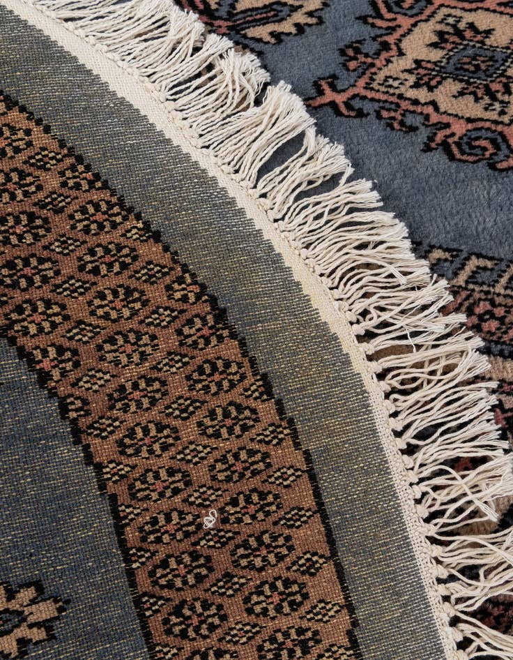 Detail image of 3' x 3'  Hand Knotted Bokhara Oriental Wool Round Rug