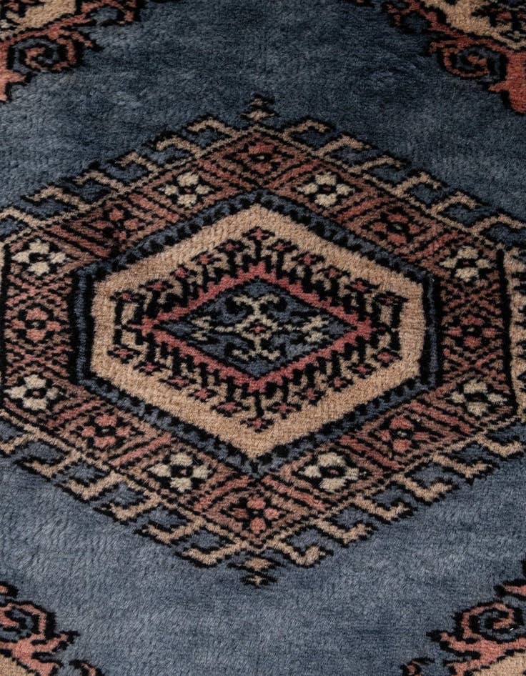 Detail image of 3' x 3'  Hand Knotted Bokhara Oriental Wool Round Rug