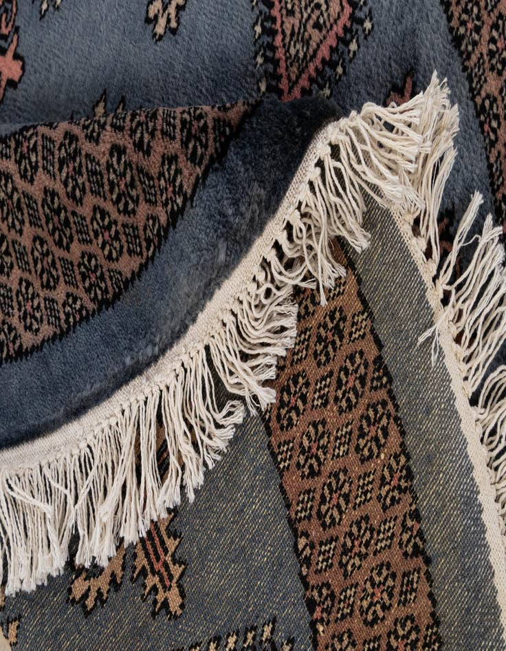 Detail image of 3' x 3'  Hand Knotted Bokhara Oriental Wool Round Rug