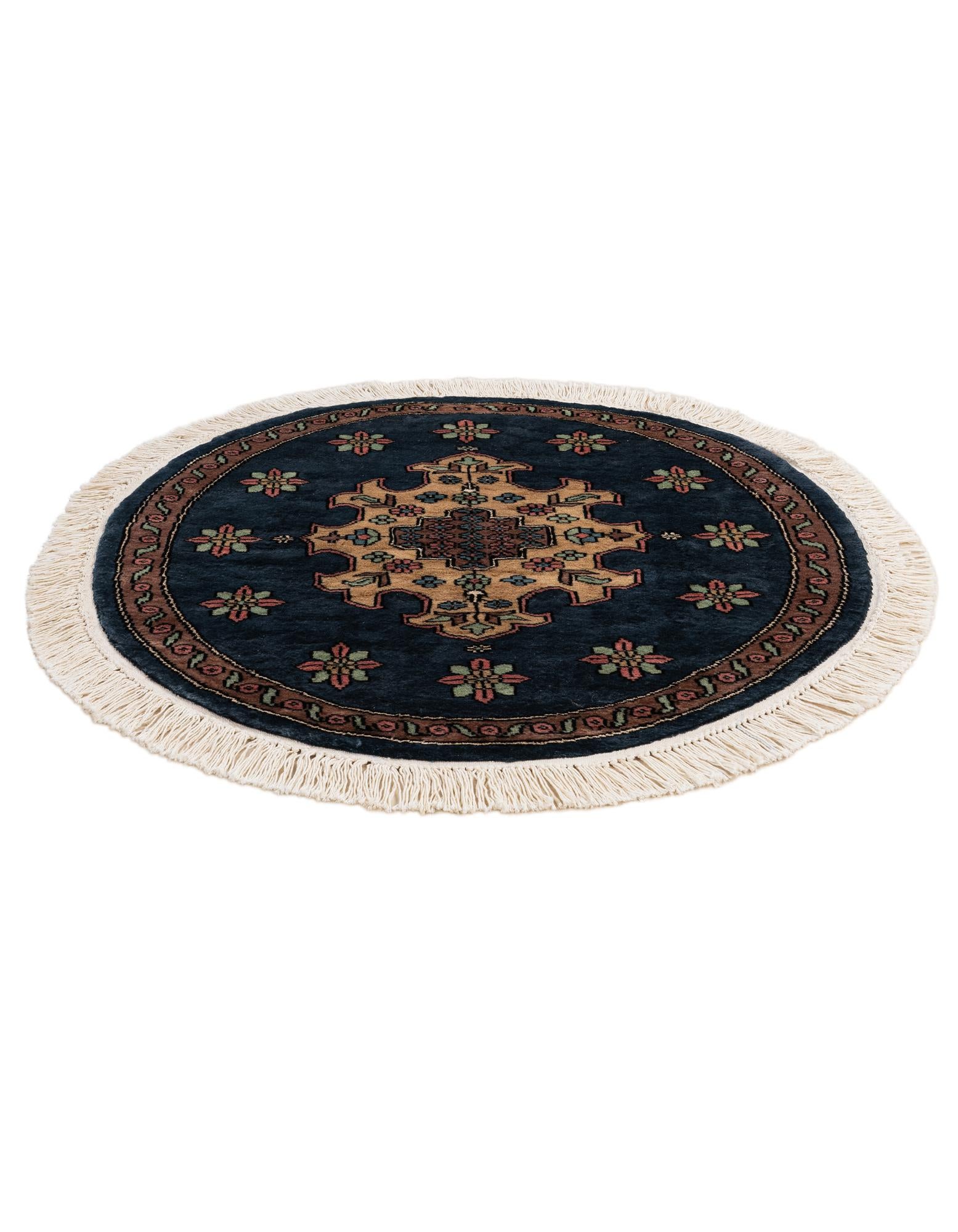 80cm x 80cm anudado a mano Bokhara Alfombra Oriental redondo