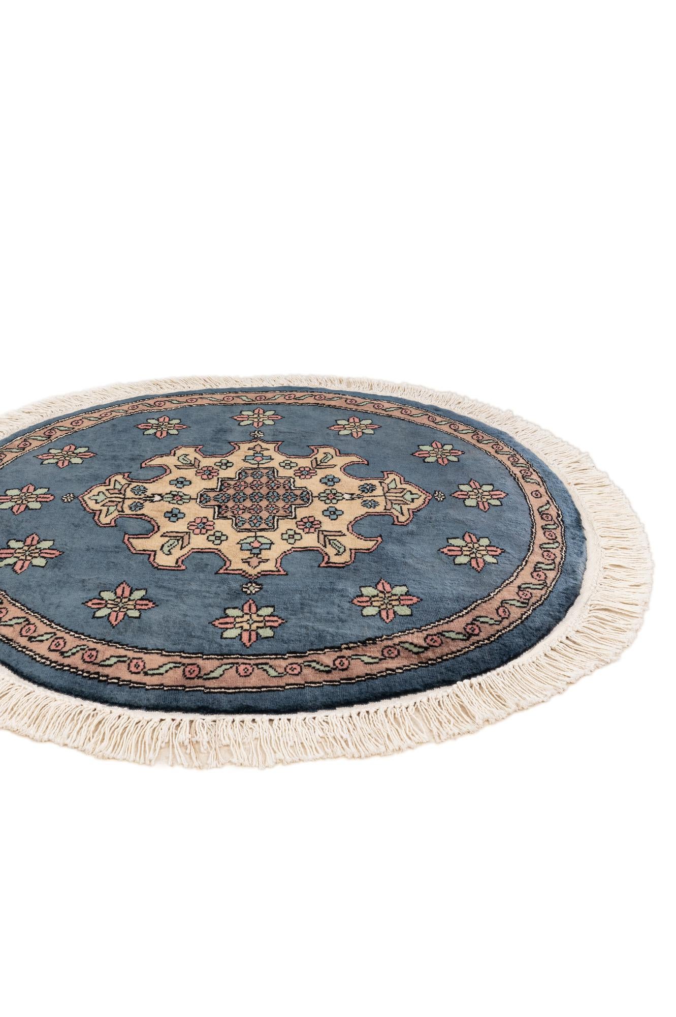 80cm x 80cm anudado a mano Bokhara Alfombra Oriental redondo