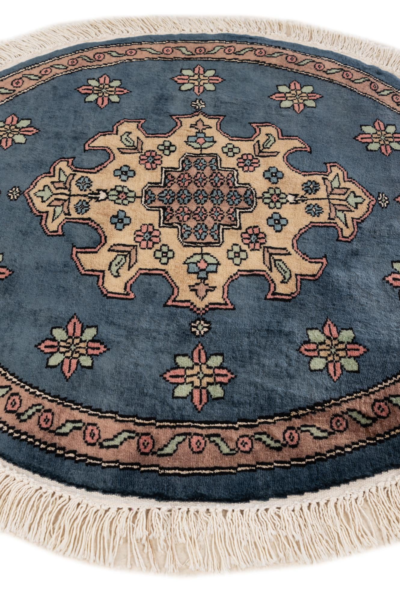 80cm x 80cm anudado a mano Bokhara Alfombra Oriental redondo