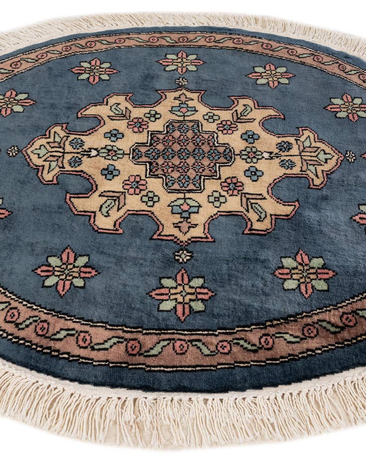 Detail image of 2' 8 x 2' 8  Hand Knotted Bokhara Oriental Round Rug