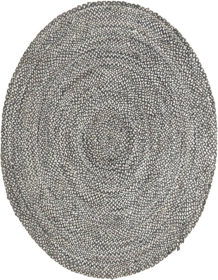 Detail image of 8' x 8'  Hand Braided Chindi Round Rug