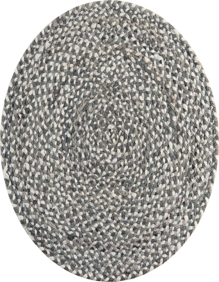 Detail image of 3' 3 x 3' 3  Hand Braided Chindi Round Rug