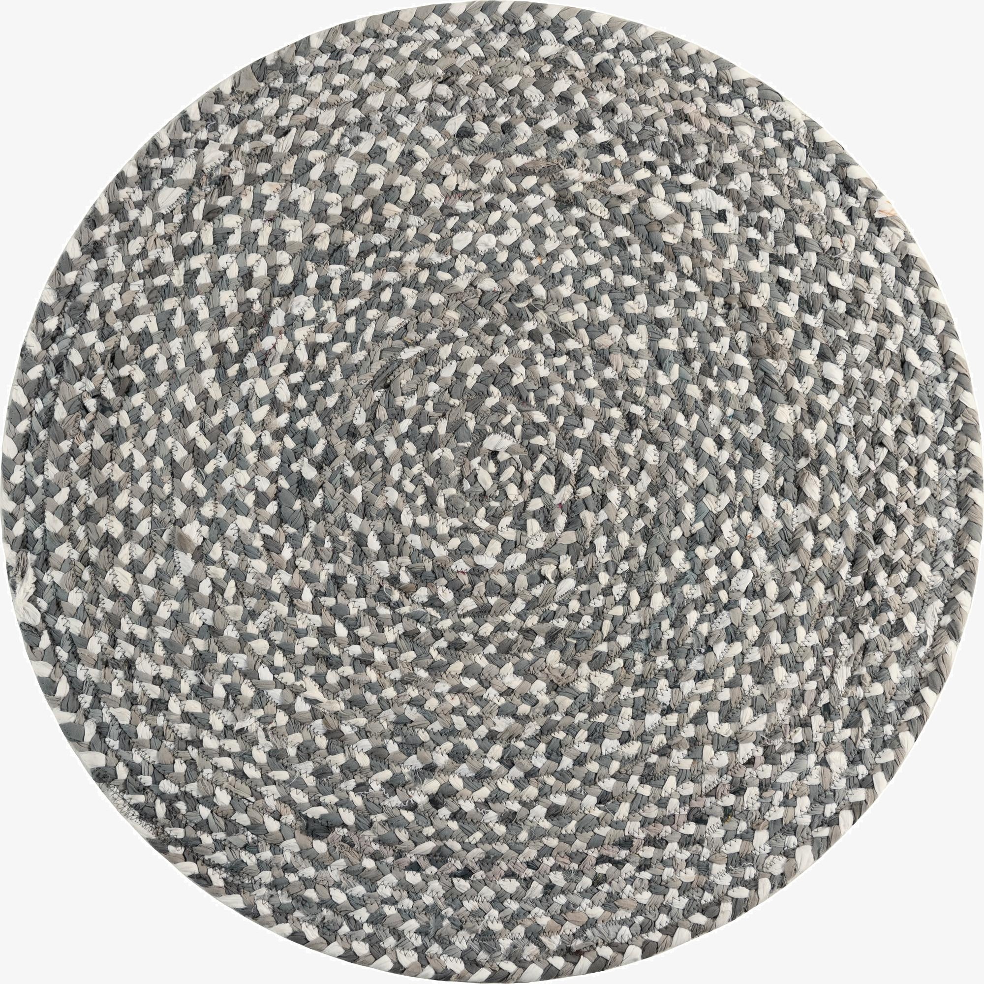 3' 3 x 3' 3  Hand Braided Chindi Round Rug