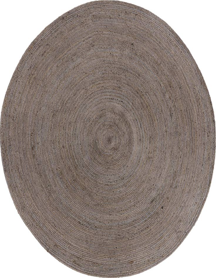 Detail image of 8' x 8'  Hand Braided Jute Round Rug