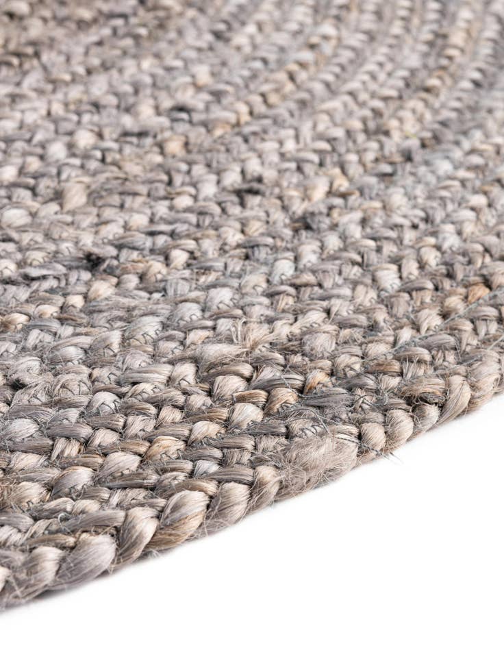Detail image of 5' 1 x 5' 1 Handmade Braided Jute Round Rug
