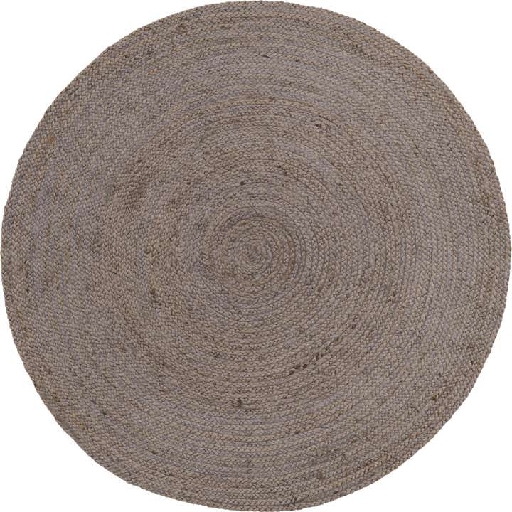 5' 1 x 5' 1 Handmade Braided Jute Round Rug