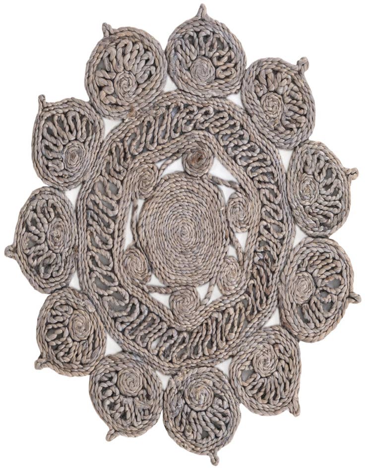 Detail image of 2' x 2'  Hand Braided Jute Round Rug