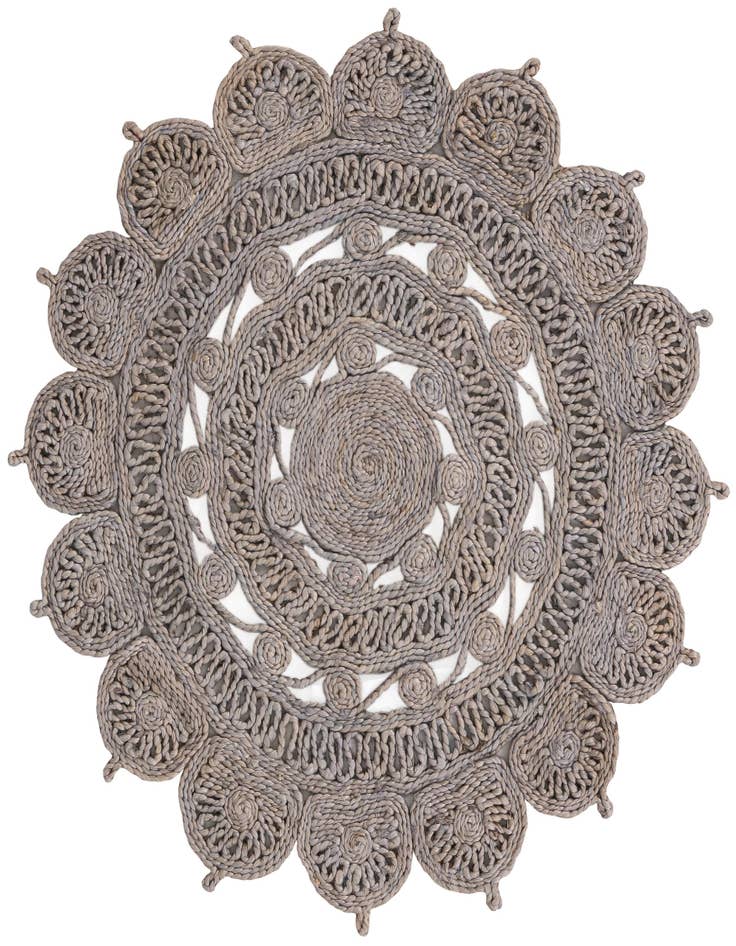 Detail image of 3' 1 x 3' 1  Hand Braided Jute Round Rug