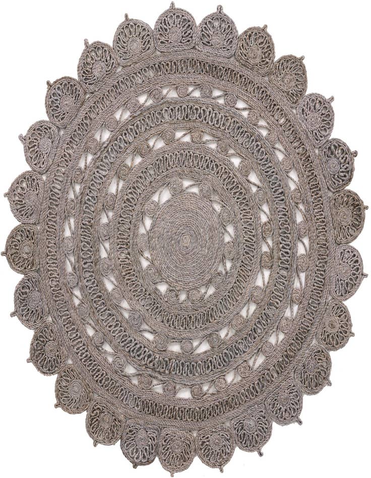 Detail image of 5' 1 x 5' 1  Hand Braided Jute Round Rug