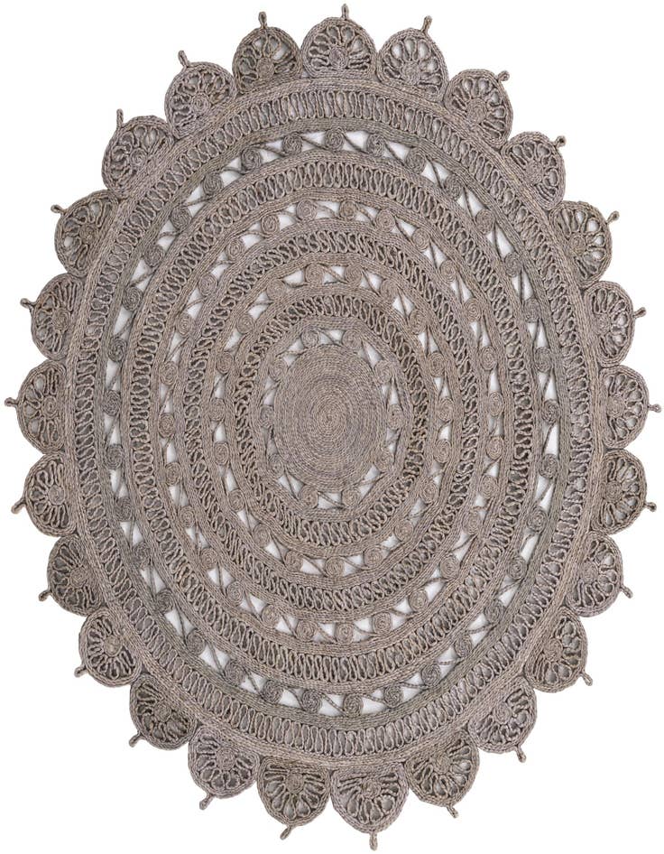 Detail image of 6' 1 x 6' 1  Hand Braided Jute Round Rug
