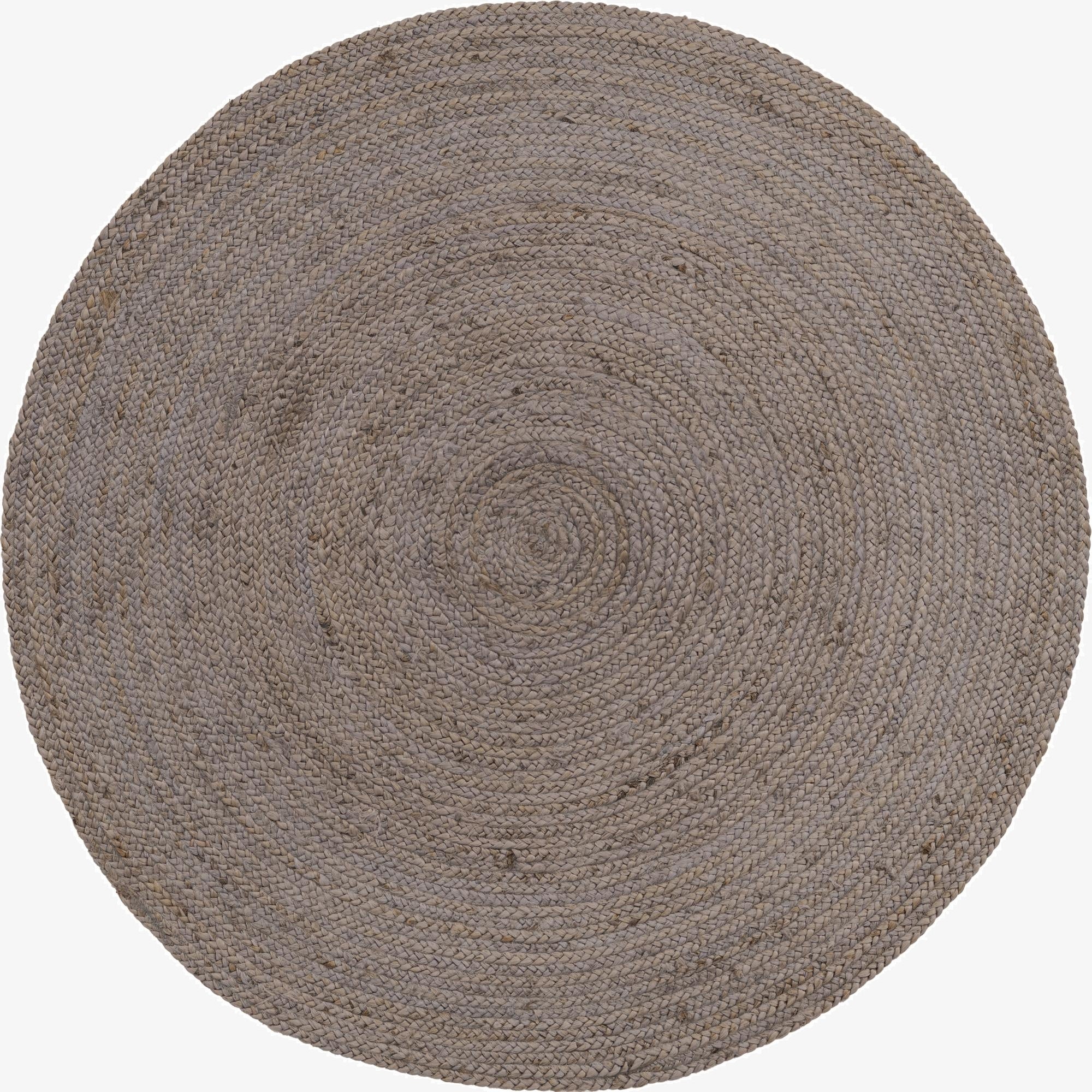 5' 1 x 5' 1  Hand Braided Jute Round Rug