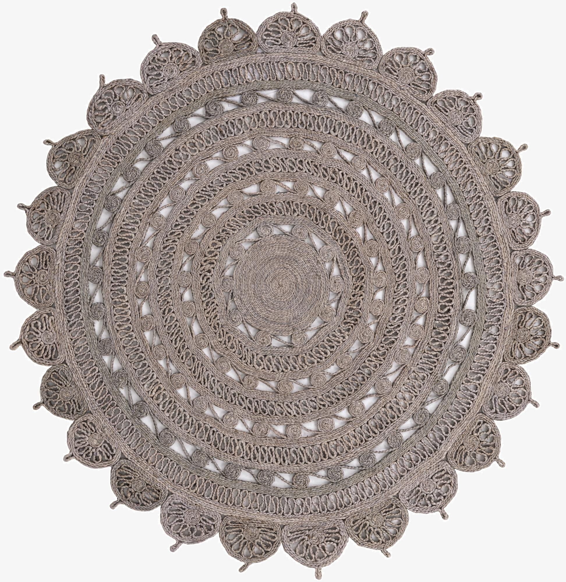 Primary image 6' 1 x 6' 1  Hand Braided Jute Round Rug