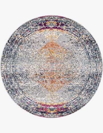 Gray Budapest Round Rug