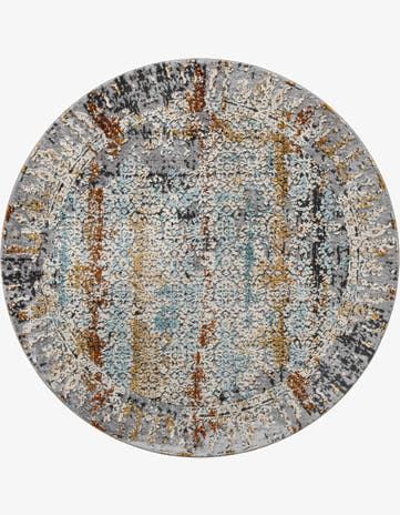 Gray Budapest Round Rug