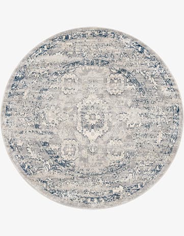 Gray Charleston Round Rug
