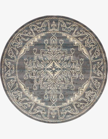 Gray Delilah Round Rug