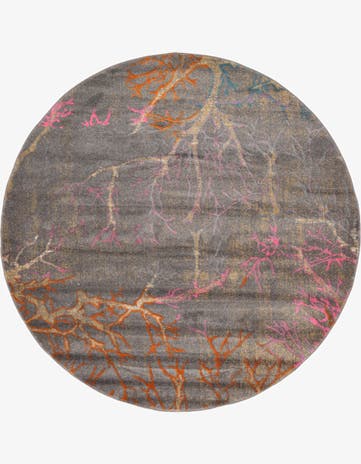 Gray Delilah Round Rug