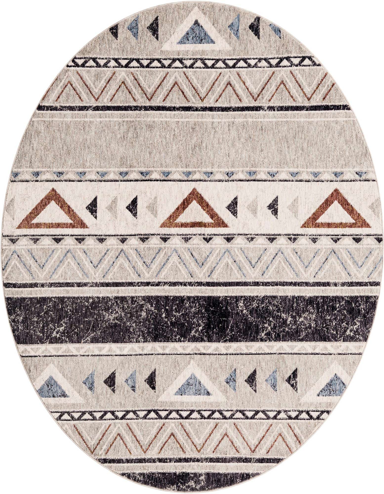 7' x 7' Eco Southwestern Round Rug