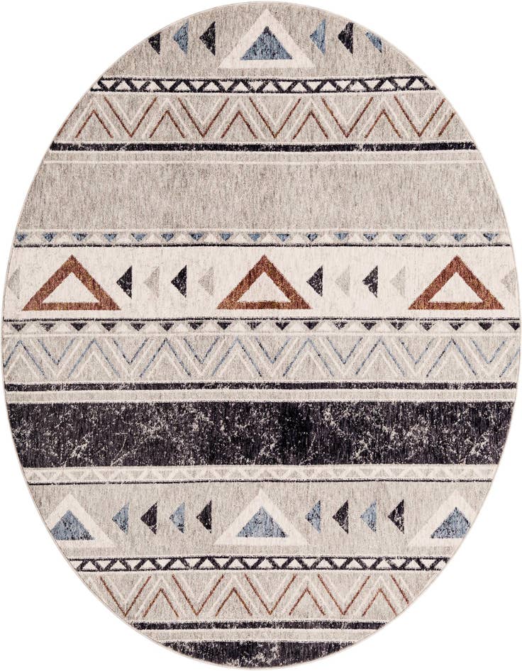 Detail image of 7' x 7' Eco Southwestern Round Rug