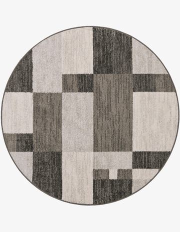 Gray Equinox Round Rug